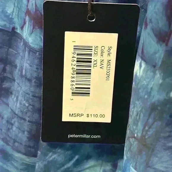 Peter Millar Crown Sonora Patchwork Swim Trunks Zippered Front Men Size XXL - Picture 6 of 14